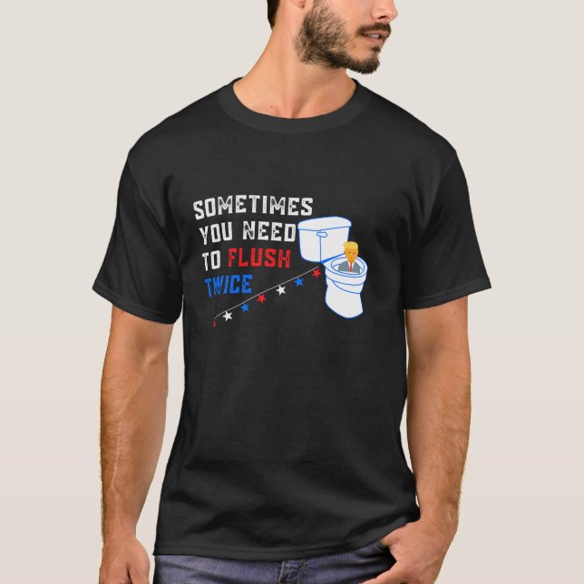 T-shirt Parfois, Il Faut Tirer Deux Fois Plus Drôle Contre (Devant)