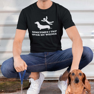 T-shirt Parfois je me déclenche au-dessus de ma saucisse