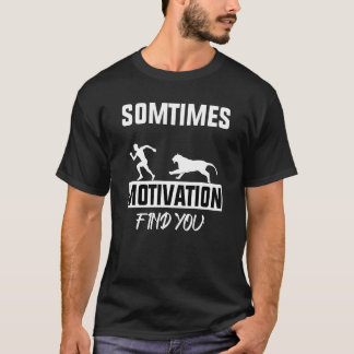 T-shirt parfois la motivation vous trouve lion petit garço