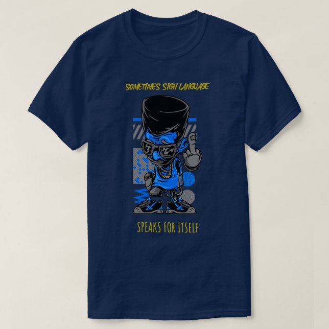 T-shirt parfois le langage gestuel parle d'lui-même (Design devant)