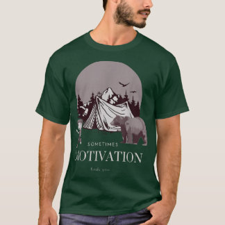T-shirt Parfois Motivation Vous Trouve Drôle Ours Camping