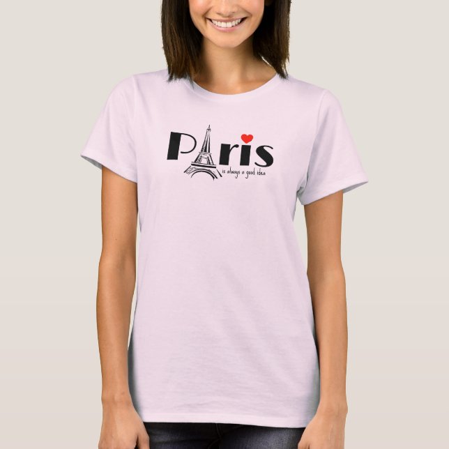 T-shirt Paris Eiffel Tower Design  (Devant)