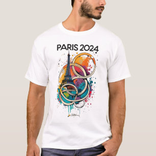 T-shirt Paris France Tour Eiffel Cadeau