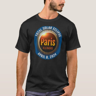 T-shirt Paris Illinois IL Total Solar Eclipse 2024 3 Pre