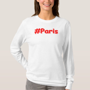 T-shirt "#Paris" Joli Design. Commandez dès maintenant