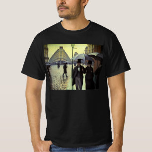 T-shirt Paris, rue de jour de pluie par Gustave Caillebott