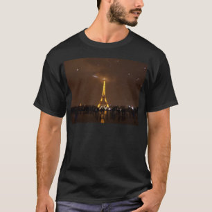 T-shirt Paris sous Tour Eiffel d'étoiles