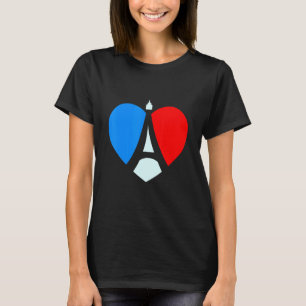 T-shirt Paris Tour Eiffel France Amour Français Notre Dame