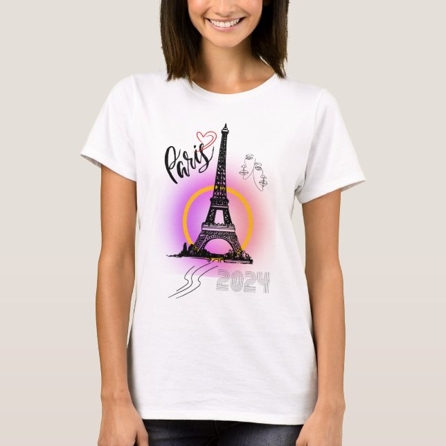 T-shirt Paris Ville de l'amour (Devant)