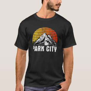 T-shirt Park City Utah USA Retro Mountains for Men T Shirt