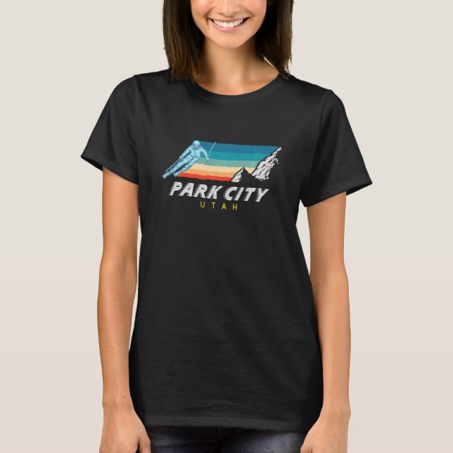 T-shirt Park City Utah Usa Station de ski 1980 Retro (Devant)