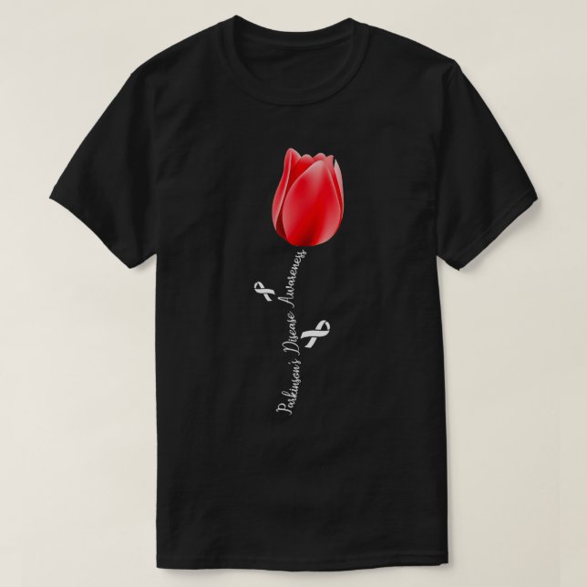 T-shirt Parkinson Maladie Tulipe Avril Mois T Sh (Design devant)
