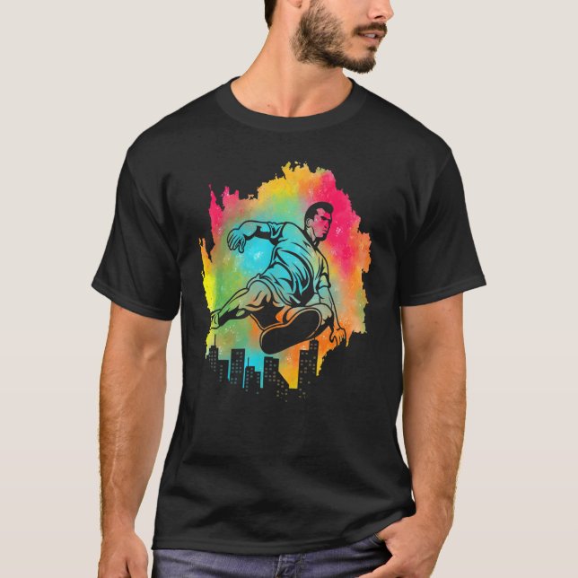 T-shirt Parkour athlète extrême coureur parkour dire 1 (Devant)