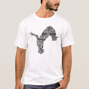 T-shirt Parkour Freerunner Traceur Freerunning Hommes garç