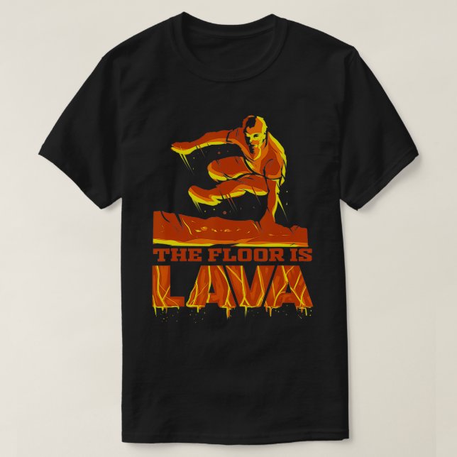 T-shirt Parkour Le plancher est Lava Freerunning Gif (Design devant)