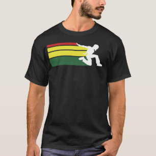 T-shirt Parkour raye vert et jaune rouges