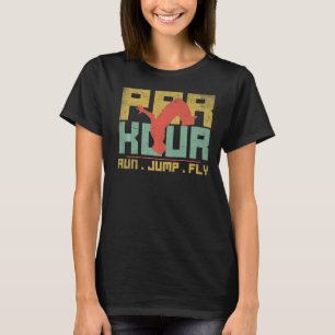T-shirt Parkour Run Sauter Vol Moderne Hobby Extérieur Rét