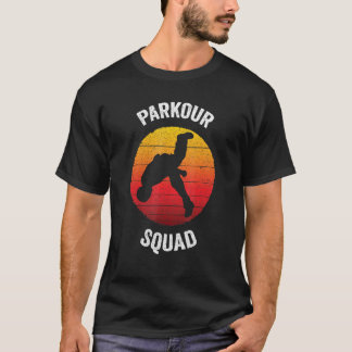 T-shirt Parkour Squad Vintage Urbain Sauter Sans Course