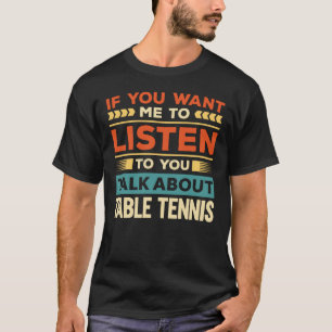 T-shirt Parler de tennis de table