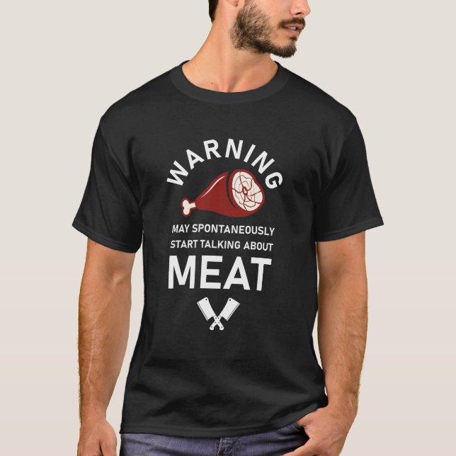 T-shirt Parler de viande - Boucher Boucherie de viande (Devant)