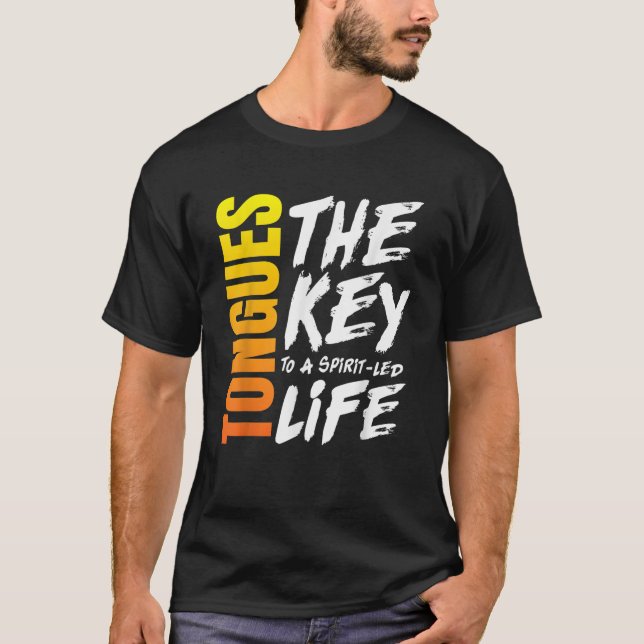 T-shirt Parler en Tongues Cadeau Bible chrétienne Esprit L (Devant)