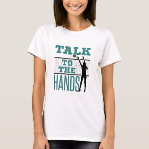 T-shirt Parlez à Hands Funny Volleyball Middle Blocker