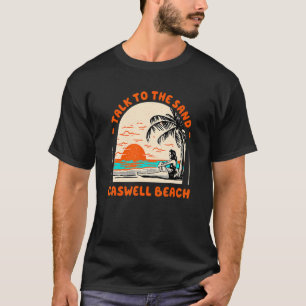 T-shirt Parlez À Sand Caswell Beach Ocean North Carolin