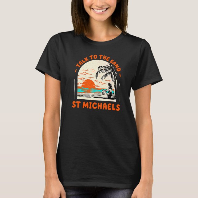 T-shirt Parlez Au Sand St Michaels Beach Maryland Ocean (Devant)