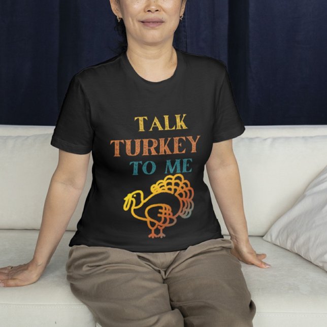 T-shirt Parlez de dinde à moi, action de grâce amusante (Créateur téléchargé)
