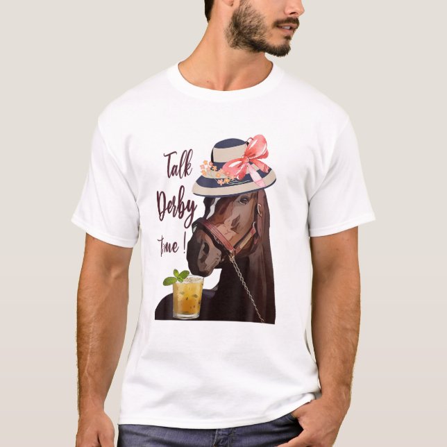 T-shirt Parlez Derby À Me-Mint Juleps-Derby Horse Racing (Devant)
