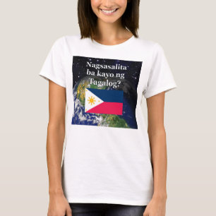 T-shirt Parlez-vous Tagalog ? dans le Tagalog. Drapeau et