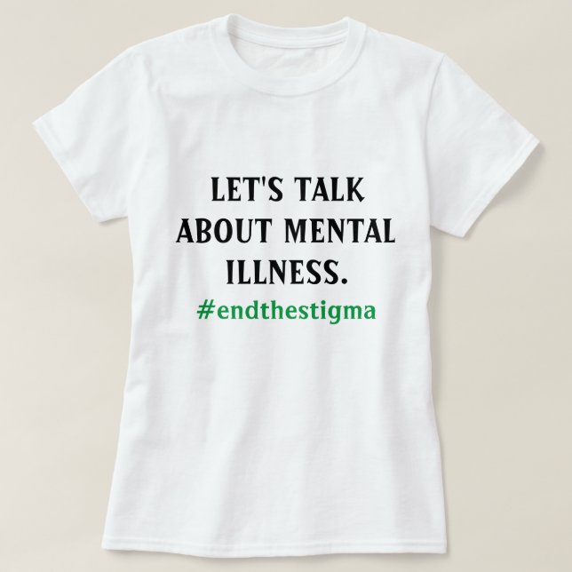 T-shirt Parlons de la pièce en t de maladie mentale (Design devant)