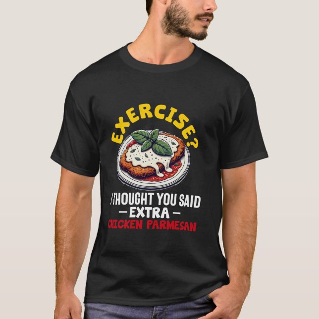 T-shirt Parmesan de poulet Parme Parmigiana Italien Amour  (Devant)