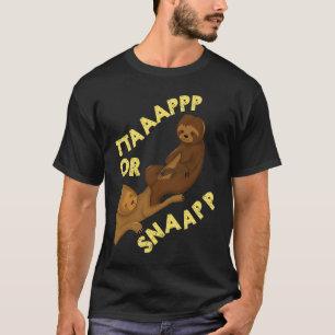 T-shirt parodie d'art Brazilian Sloth Jiu Jitsu Tap or Sna