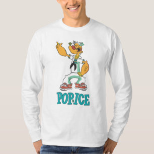 T-shirt Parodie de Popeye Vintage des années 1990