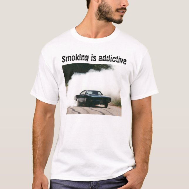 T-shirt Parodie de tabagisme (Devant)