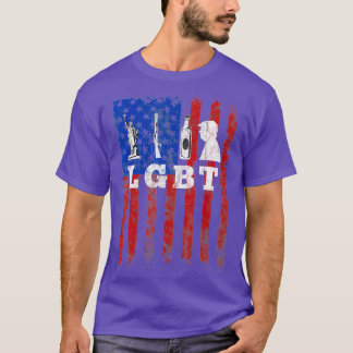 T-shirt Parodie LGB Funny Liberty Guns Bière drapeau améri