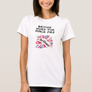 T-shirt Parole britannique pour les minces tartes - BRILLI