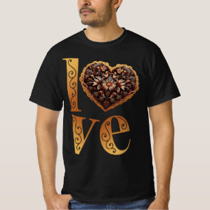 T-shirt Parole d'amour avec coeur romantique en fibre rose