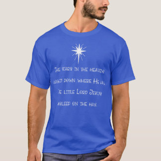 T-SHIRT PAROLES DU CHANT DE NOËL AWAY IN A MANGER