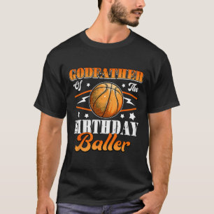 T-shirt Parrain De L'Anniversaire Baller Basketball Père