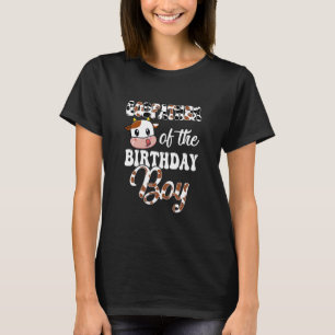 T-shirt Parrain De L'Anniversaire Boy Cow Farm 1Er Birthda