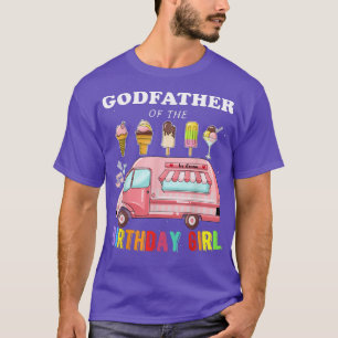 T-shirt Parrain De L'Anniversaire Fille Crème Glace Camion
