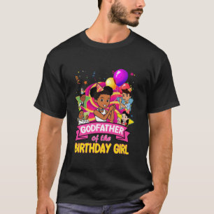T-shirt Parrain De L'Anniversaire Fille Poupée Famille D