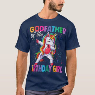 T-shirt Parrain de l'anniversaire fille princesse Dabbing 