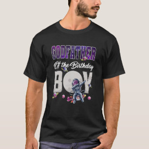 T-shirt Parrain De L'Anniversaire Garçon Amusant Espace Ex