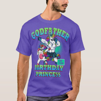 T-shirt Parrain de l'Anniversaire Princesse Dabbing Unicor