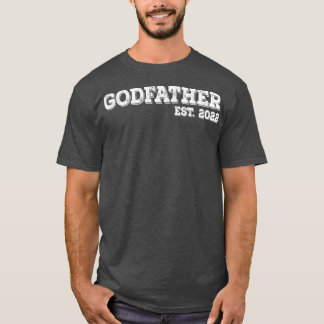 T-shirt Parrain Est 2022 Fête des pères Dieu Papa annonce