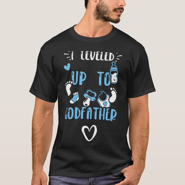 T-shirt Parrain J'Ai Levelé Jusqu'À Godfather Baby Boy (Devant)