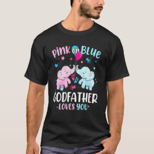 T-shirt Parrain Rose Ou Bleu Vous Aime Eléphants Bébé Ge